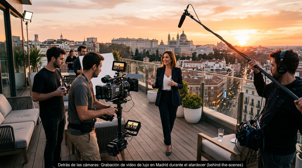 Agente inmobiliaria editando su video lifestyle inmobiliario en CapCut desde el smartphone con timeline de edición y subtítulos automáticos visibles en pantalla